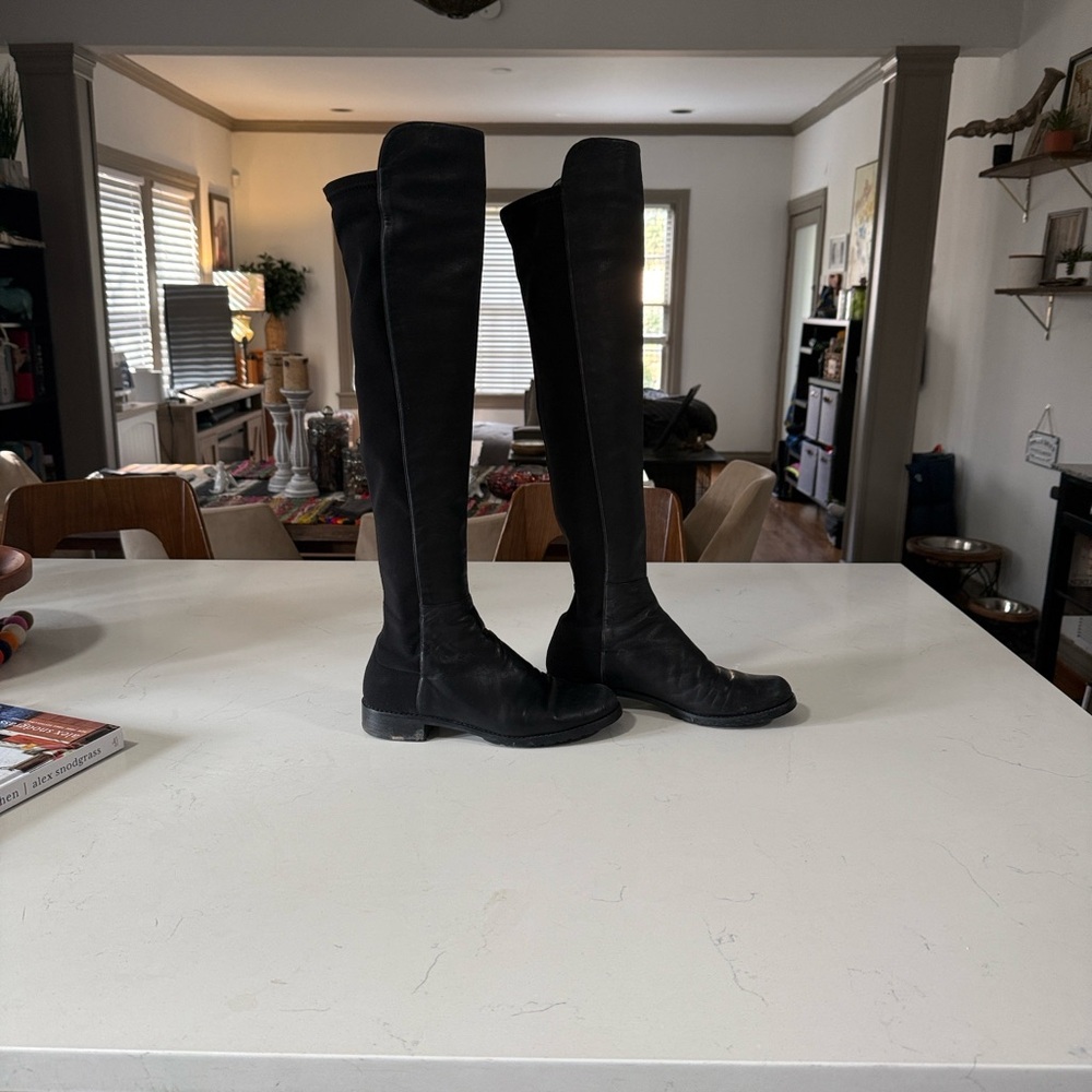 Stuart Weitzman Black Over the Knee Boots - Picture 2 of 9